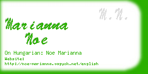 marianna noe business card